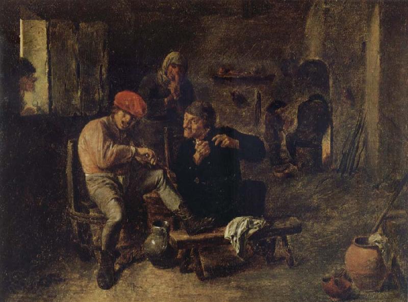 BROUWER, Adriaen Scene in a Tavern Norge oil painting art
